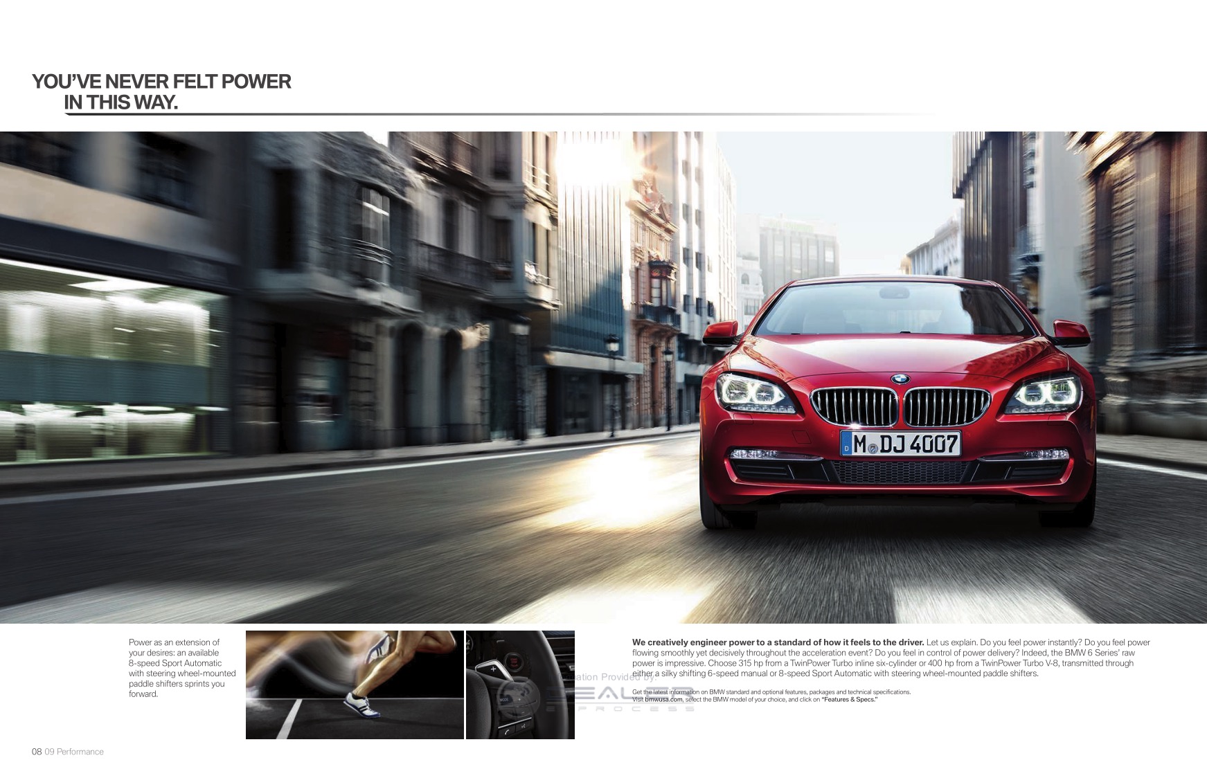 2012 BMW 6-Series Brochure Page 12